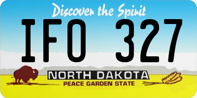 ND license plate IFO327