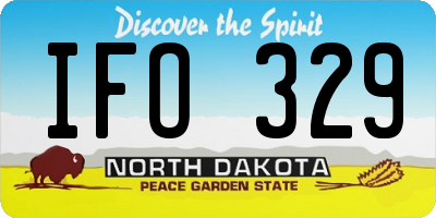 ND license plate IFO329