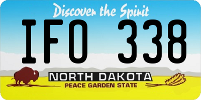 ND license plate IFO338