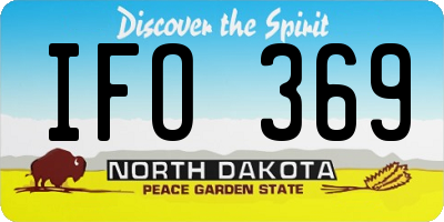 ND license plate IFO369