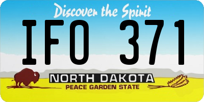 ND license plate IFO371