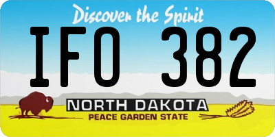 ND license plate IFO382