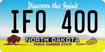 ND license plate IFO400