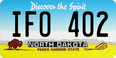 ND license plate IFO402