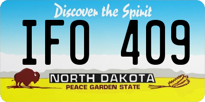 ND license plate IFO409