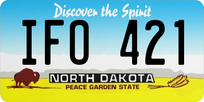 ND license plate IFO421