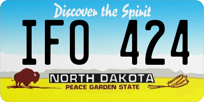 ND license plate IFO424