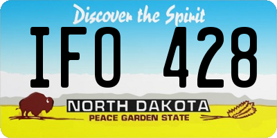 ND license plate IFO428