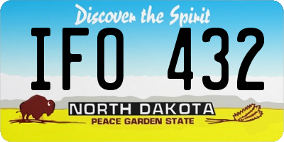 ND license plate IFO432