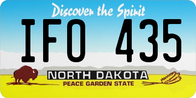 ND license plate IFO435