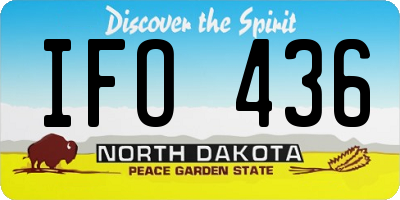 ND license plate IFO436