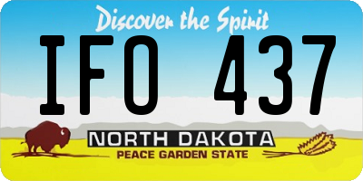 ND license plate IFO437