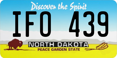 ND license plate IFO439