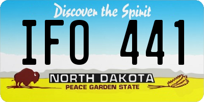 ND license plate IFO441