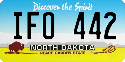 ND license plate IFO442