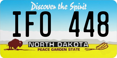 ND license plate IFO448