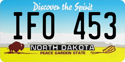 ND license plate IFO453
