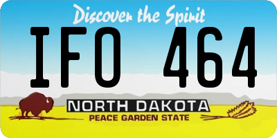 ND license plate IFO464
