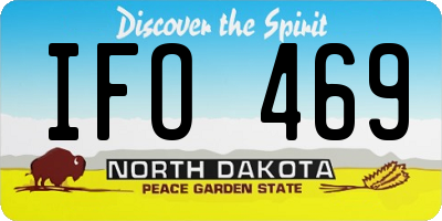 ND license plate IFO469