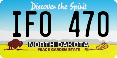 ND license plate IFO470