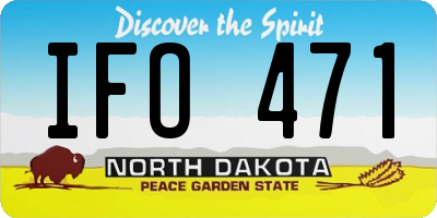 ND license plate IFO471
