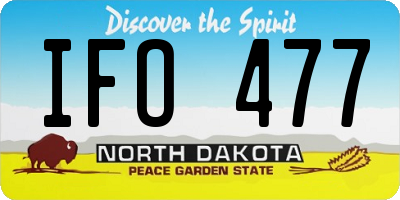 ND license plate IFO477