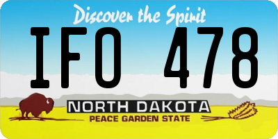 ND license plate IFO478