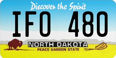 ND license plate IFO480