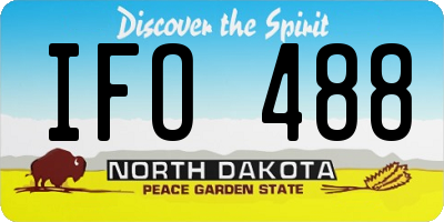 ND license plate IFO488