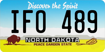 ND license plate IFO489