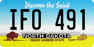 ND license plate IFO491