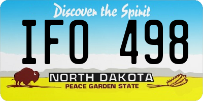 ND license plate IFO498
