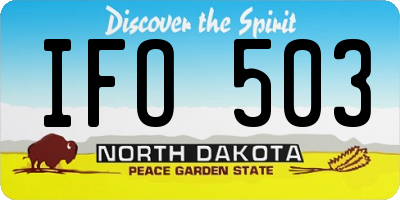 ND license plate IFO503