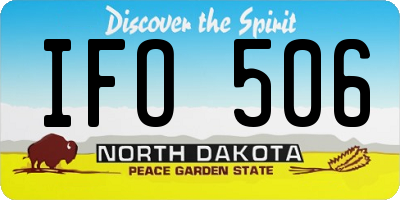 ND license plate IFO506