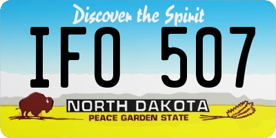 ND license plate IFO507