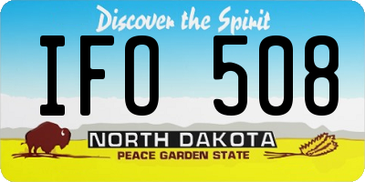 ND license plate IFO508