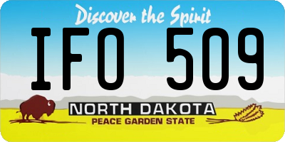 ND license plate IFO509