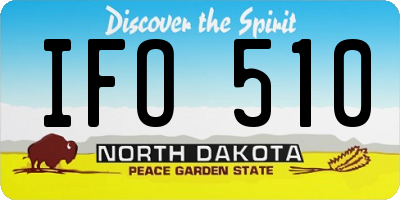 ND license plate IFO510