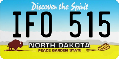 ND license plate IFO515