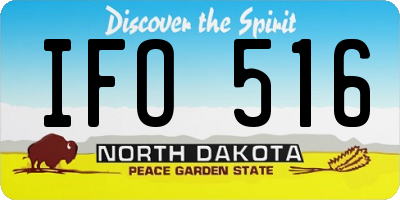 ND license plate IFO516