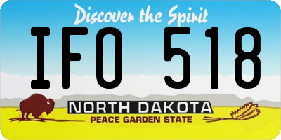 ND license plate IFO518