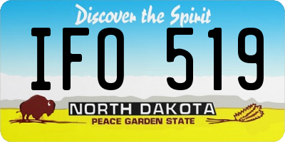 ND license plate IFO519