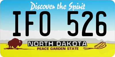 ND license plate IFO526