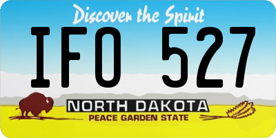 ND license plate IFO527