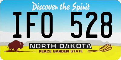 ND license plate IFO528