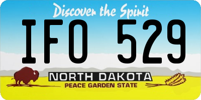 ND license plate IFO529
