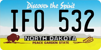 ND license plate IFO532