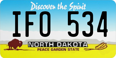 ND license plate IFO534