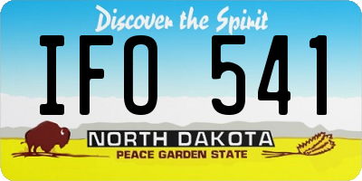 ND license plate IFO541