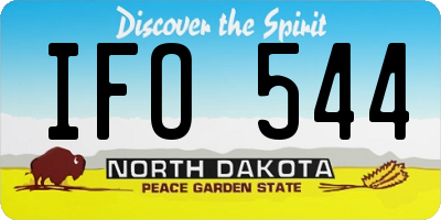 ND license plate IFO544